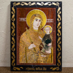 Икона Минская Богородица под № 1-12-3 из мрамора, изображение, фото для каталога икон 1