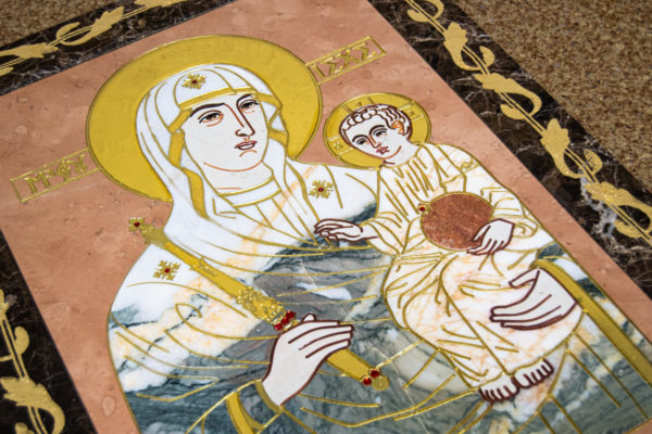 Икона Минская Богородица под № 1-12-11 из мрамора, изображение, фото для каталога икон 12