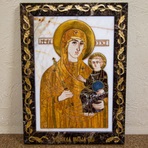 Икона Минская Богородица под № 1-12-10 из мрамора, изображение, фото для каталога икон 1