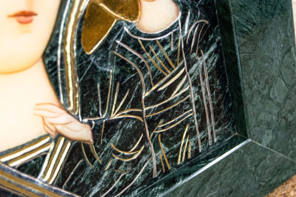 Икона Казанской Божией Матери № 4-12-3 из мрамора, камня, от Гливи, фото 15