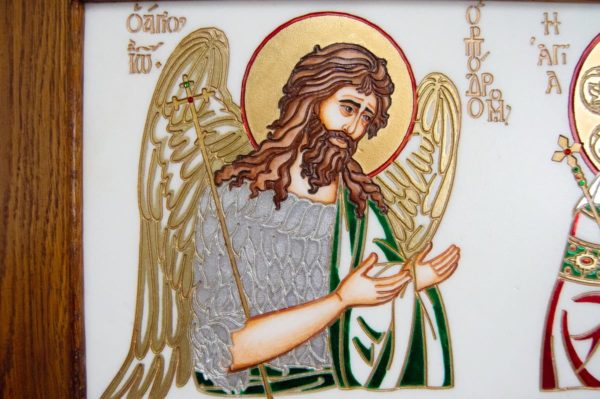 Икона Святых Иоанна, Елены и Даниила № 02 из мрамора, изображение, фото 4