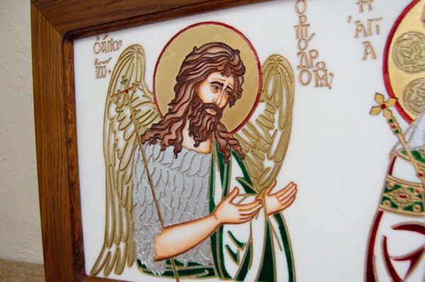 Икона Святых Иоанна, Елены и Даниила № 02 из мрамора, изображение, фото 5