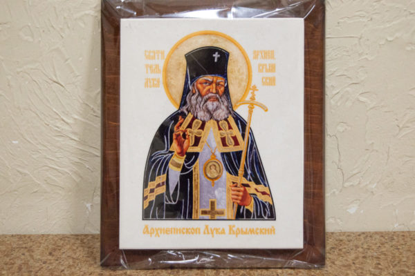 Икона Луки Крымского № 01 на мраморе, сувенир, каталог икон, фото 1