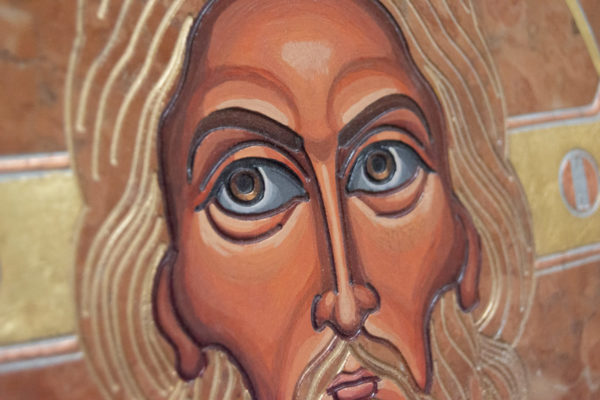 Икона Иисуса Христа - Спас Нерукотворный № 5-7 из мрамора, изображение, фото 4