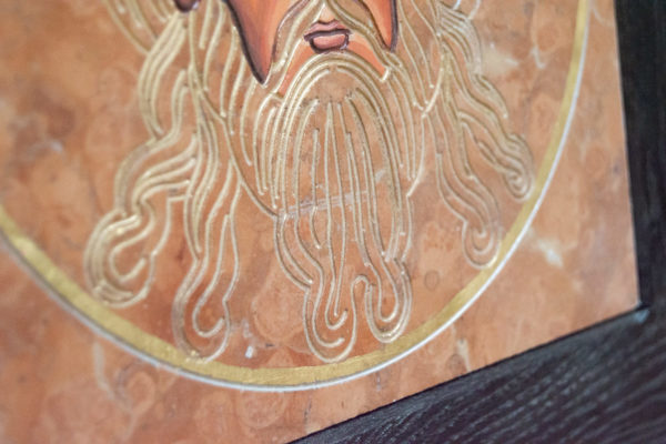 Икона Иисуса Христа - Спас Нерукотворный № 5-7 из мрамора, изображение, фото 8