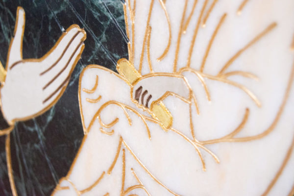 Икона Тихвинской Божией Матери № 1-12,8 из мрамора, камня, изображение, фото 7